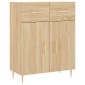 vidaXL Ντουλάπι Sonoma δρυς 69,5 x 34 x 180 εκ. από Επεξεργασμένο Ξύλο