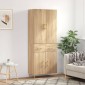 vidaXL Ντουλάπι Sonoma δρυς 69,5 x 34 x 180 εκ. από Επεξεργασμένο Ξύλο