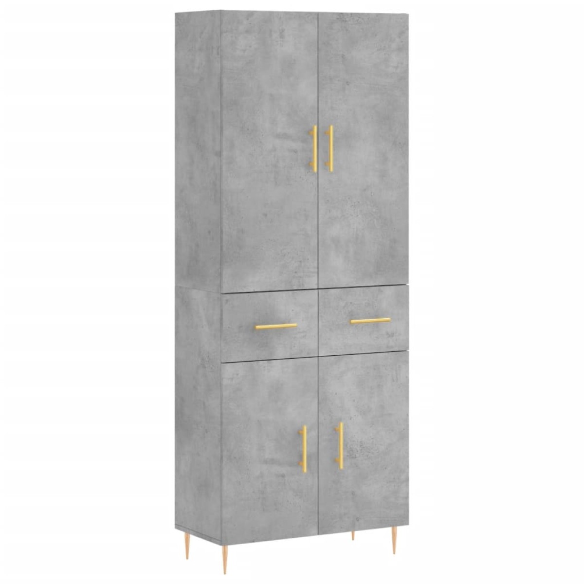 vidaXL Ντουλάπι Γκρι Σκυροδέματος 69,5x34x180 εκ. Επεξεργασμένο Ξύλο