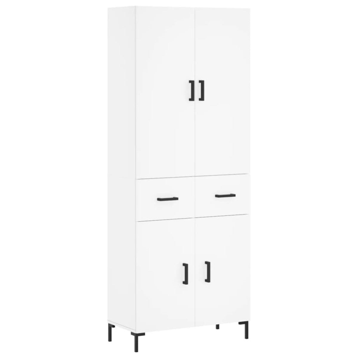 vidaXL Ντουλάπι Λευκό 69,5x34x180 εκ. από Επεξεργασμένο Ξύλο