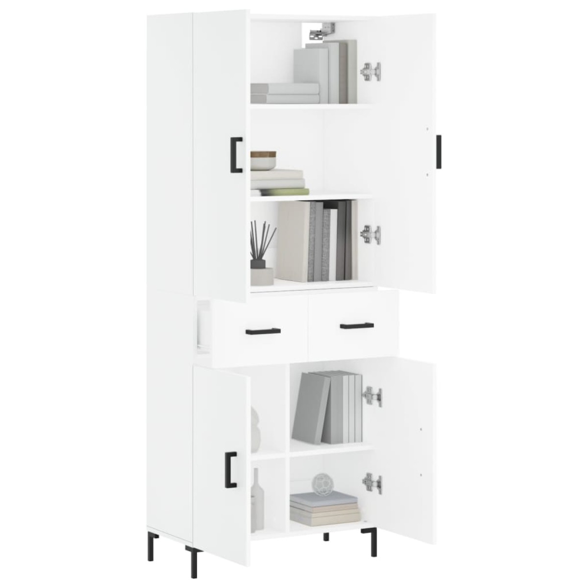 vidaXL Ντουλάπι Λευκό 69,5x34x180 εκ. από Επεξεργασμένο Ξύλο