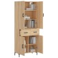 vidaXL Ντουλάπι Sonoma δρυς 69,5 x 34 x 180 εκ. από Επεξεργασμένο Ξύλο