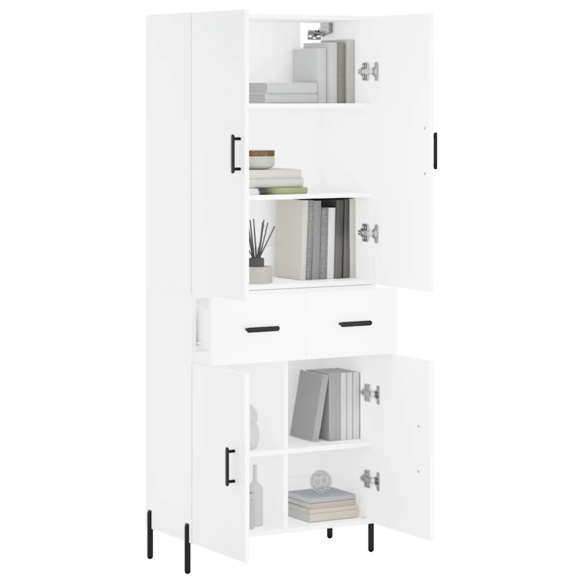 vidaXL Ντουλάπι Λευκό 69,5x34x180 εκ. από Επεξεργασμένο Ξύλο