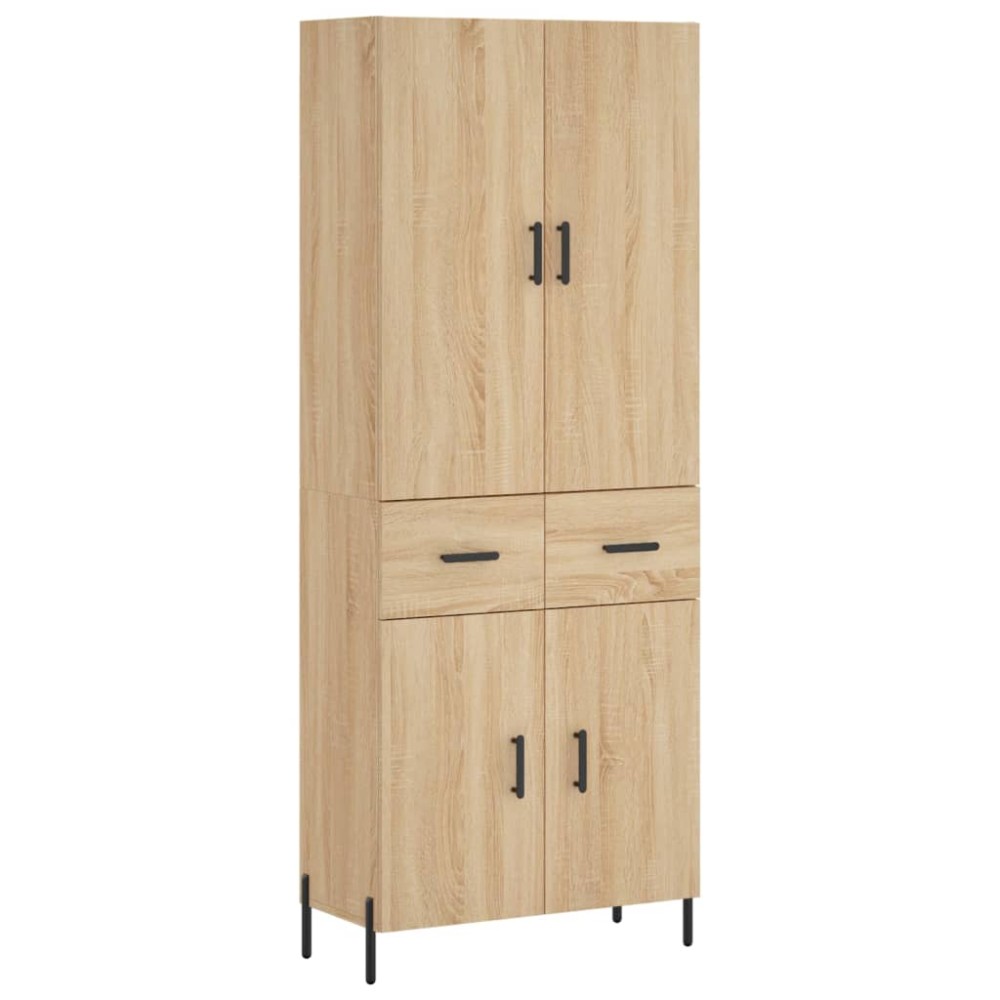 vidaXL Ντουλάπι Sonoma δρυς 69,5 x 34 x 180 εκ. από Επεξεργασμένο Ξύλο