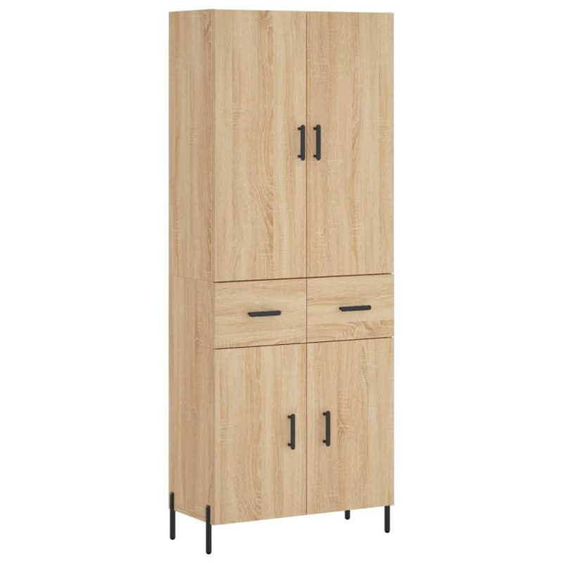 vidaXL Ντουλάπι Sonoma δρυς 69,5 x 34 x 180 εκ. από Επεξεργασμένο Ξύλο