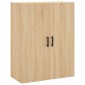 vidaXL Ντουλάπι Sonoma δρυς 69,5 x 34 x 180 εκ. από Επεξεργασμένο Ξύλο