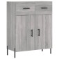 vidaXL Ντουλάπι Γκρι Sonoma 69,5 x 34 x 180 εκ. Επεξεργασμένο Ξύλο