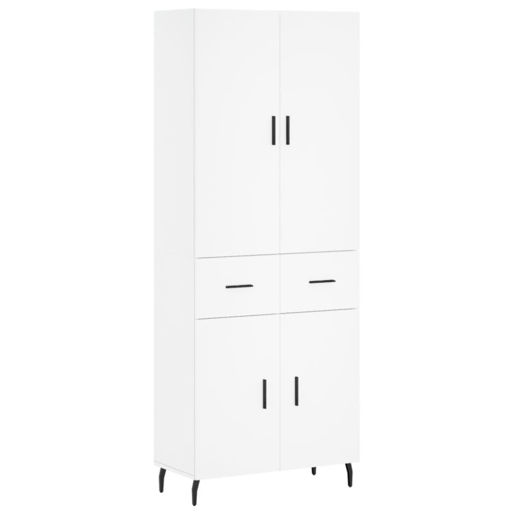 vidaXL Ντουλάπι Λευκό 69,5x34x180 εκ. από Επεξεργασμένο Ξύλο