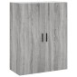 vidaXL Ντουλάπι Γκρι Sonoma 69,5 x 34 x 180 εκ. Επεξεργασμένο Ξύλο