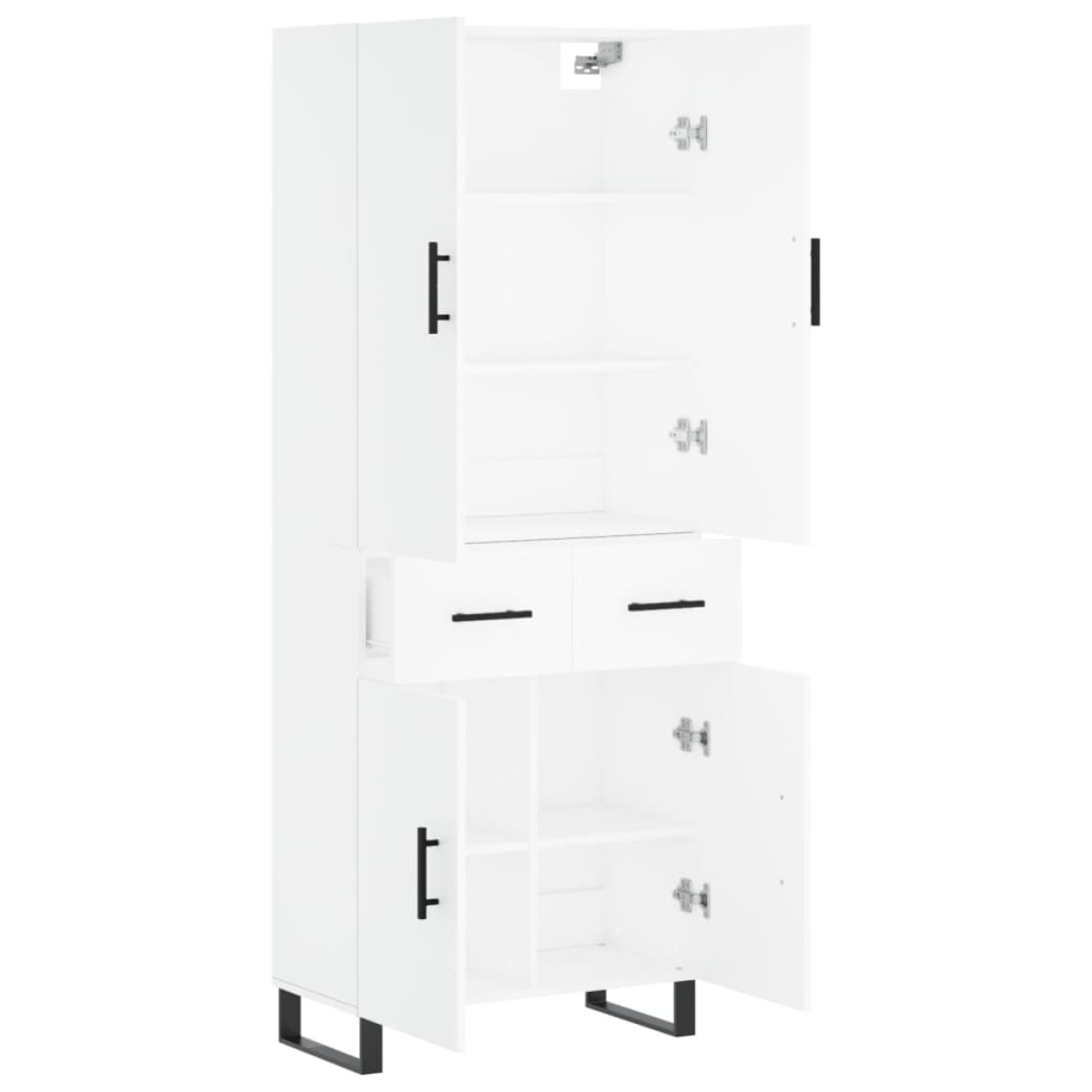 vidaXL Ντουλάπι Λευκό 69,5x34x180 εκ. από Επεξεργασμένο Ξύλο
