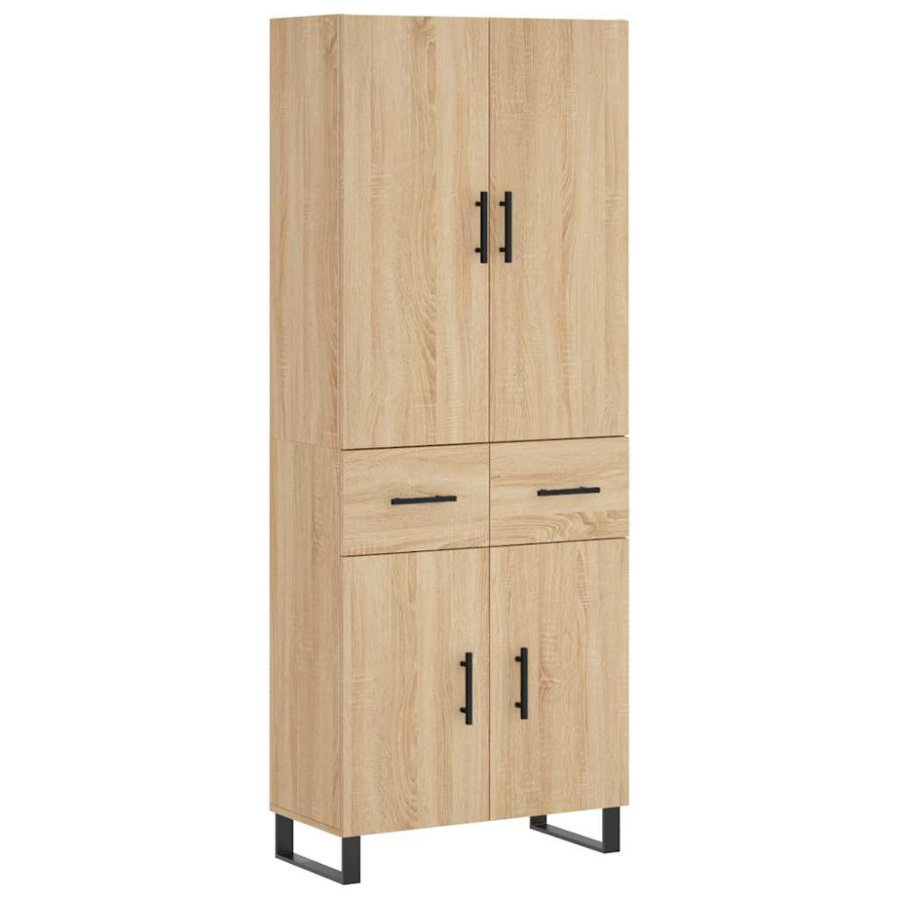 vidaXL Ντουλάπι Sonoma δρυς 69,5 x 34 x 180 εκ. από Επεξεργασμένο Ξύλο