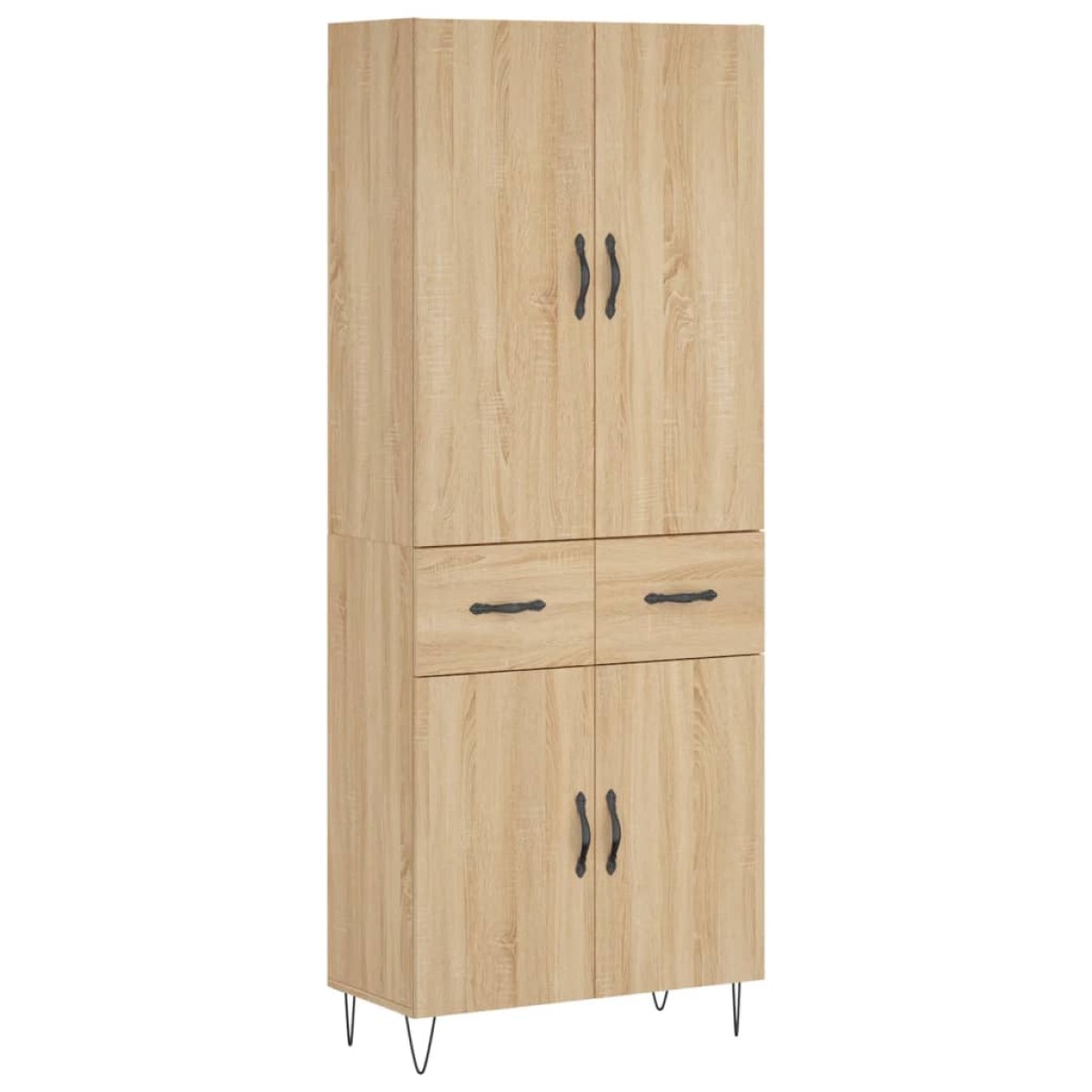 vidaXL Ντουλάπι Sonoma δρυς 69,5 x 34 x 180 εκ. από Επεξεργασμένο Ξύλο