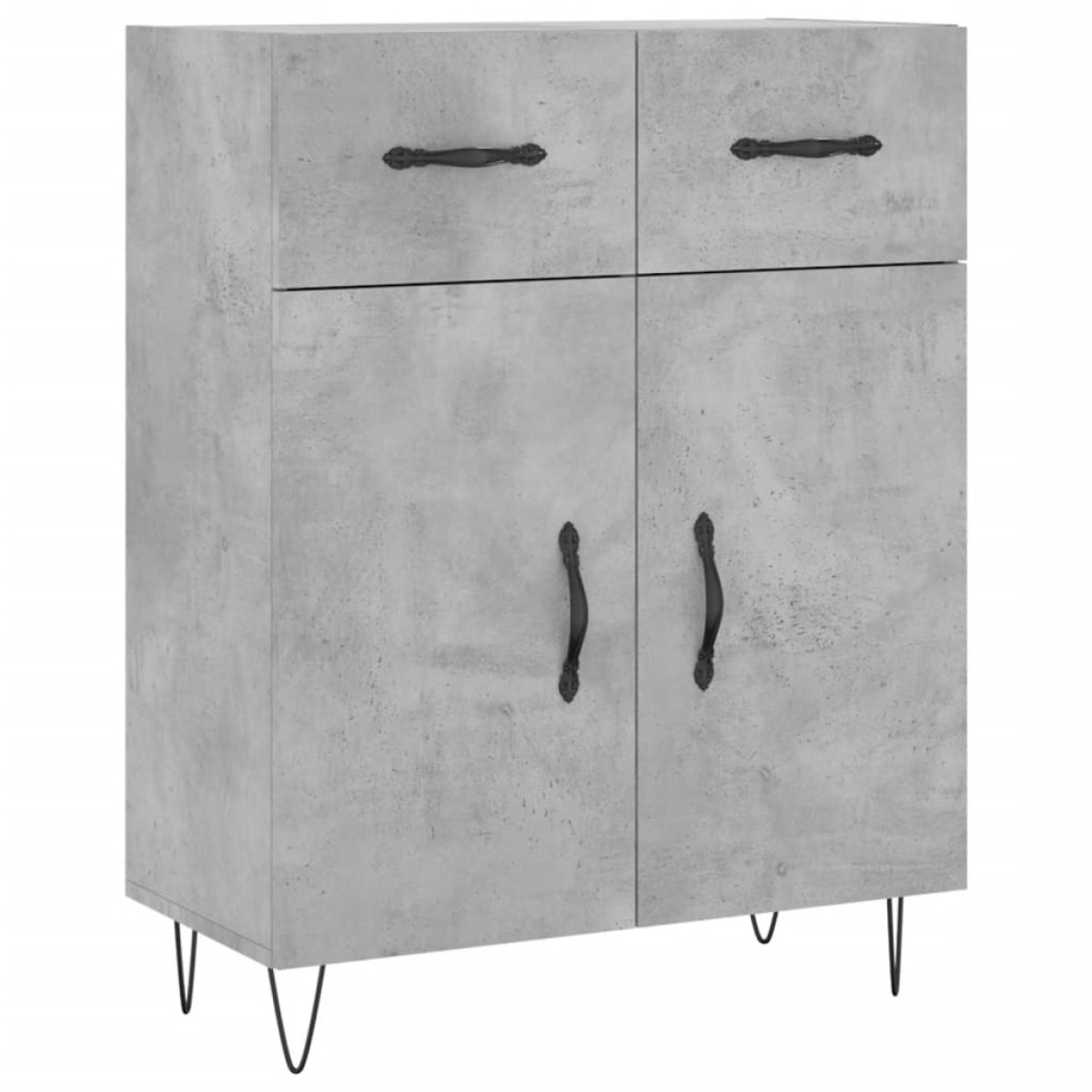 vidaXL Ντουλάπι Γκρι Σκυροδέματος 69,5x34x180 εκ. Επεξεργασμένο Ξύλο