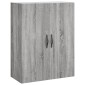 vidaXL Ντουλάπι Γκρι Sonoma 69,5 x 34 x 180 εκ. Επεξεργασμένο Ξύλο