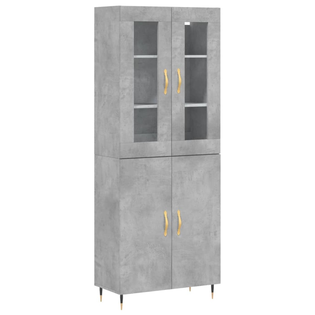vidaXL Ντουλάπι Γκρι Σκυροδέματος 69,5x34x180 εκ. Επεξεργασμένο Ξύλο