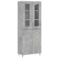 vidaXL Ντουλάπι Γκρι Σκυροδέματος 69,5x34x180 εκ. Επεξεργασμένο Ξύλο