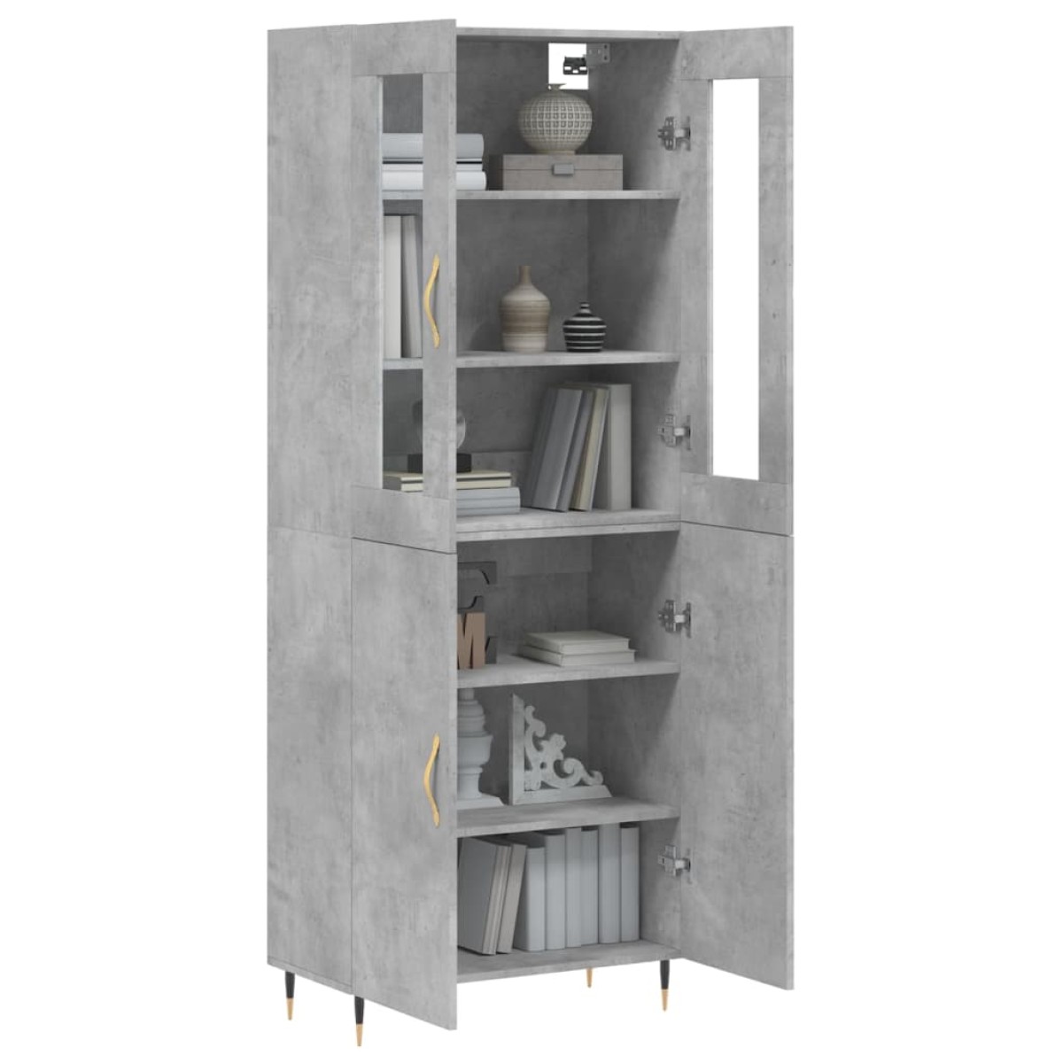 vidaXL Ντουλάπι Γκρι Σκυροδέματος 69,5x34x180 εκ. Επεξεργασμένο Ξύλο