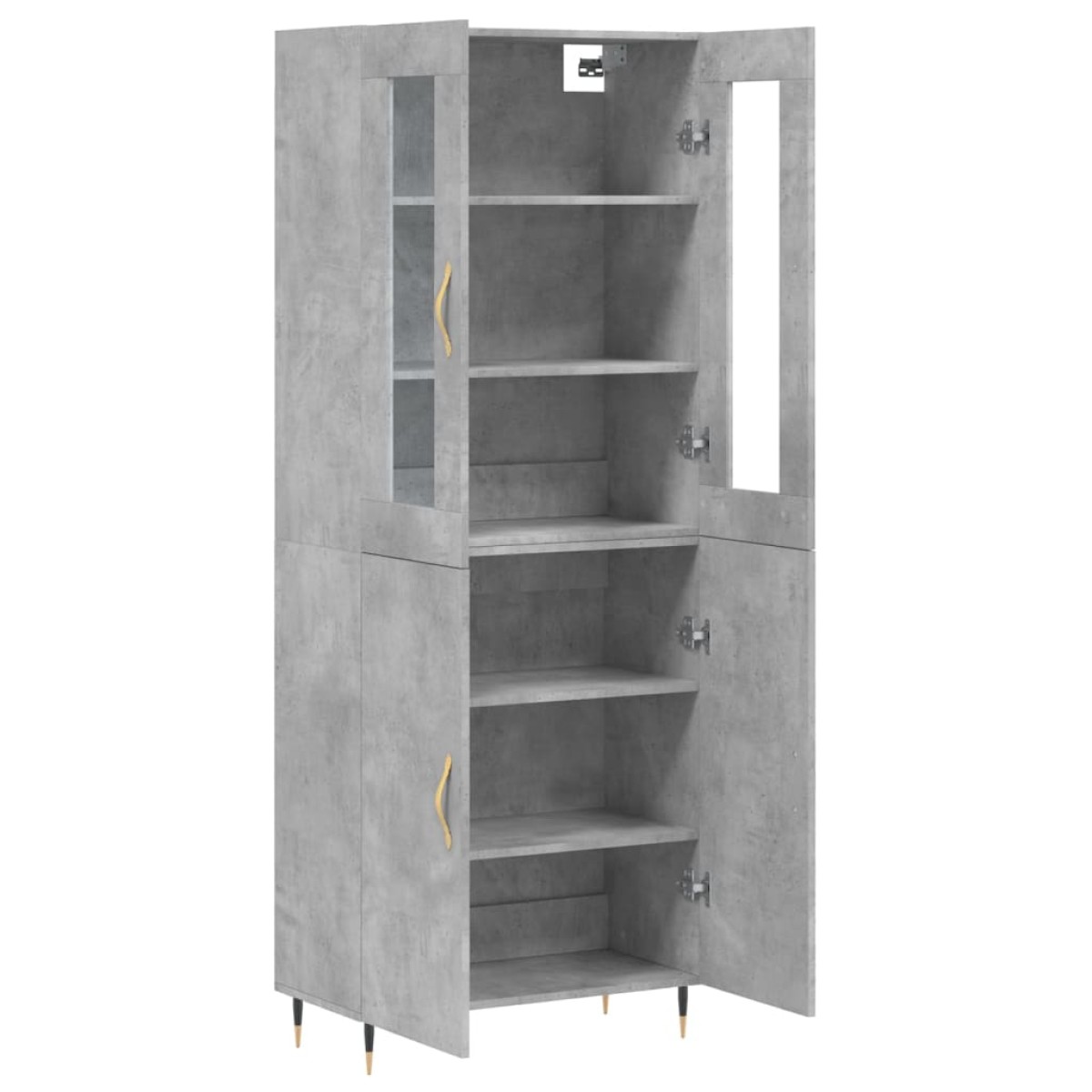 vidaXL Ντουλάπι Γκρι Σκυροδέματος 69,5x34x180 εκ. Επεξεργασμένο Ξύλο