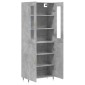 vidaXL Ντουλάπι Γκρι Σκυροδέματος 69,5x34x180 εκ. Επεξεργασμένο Ξύλο