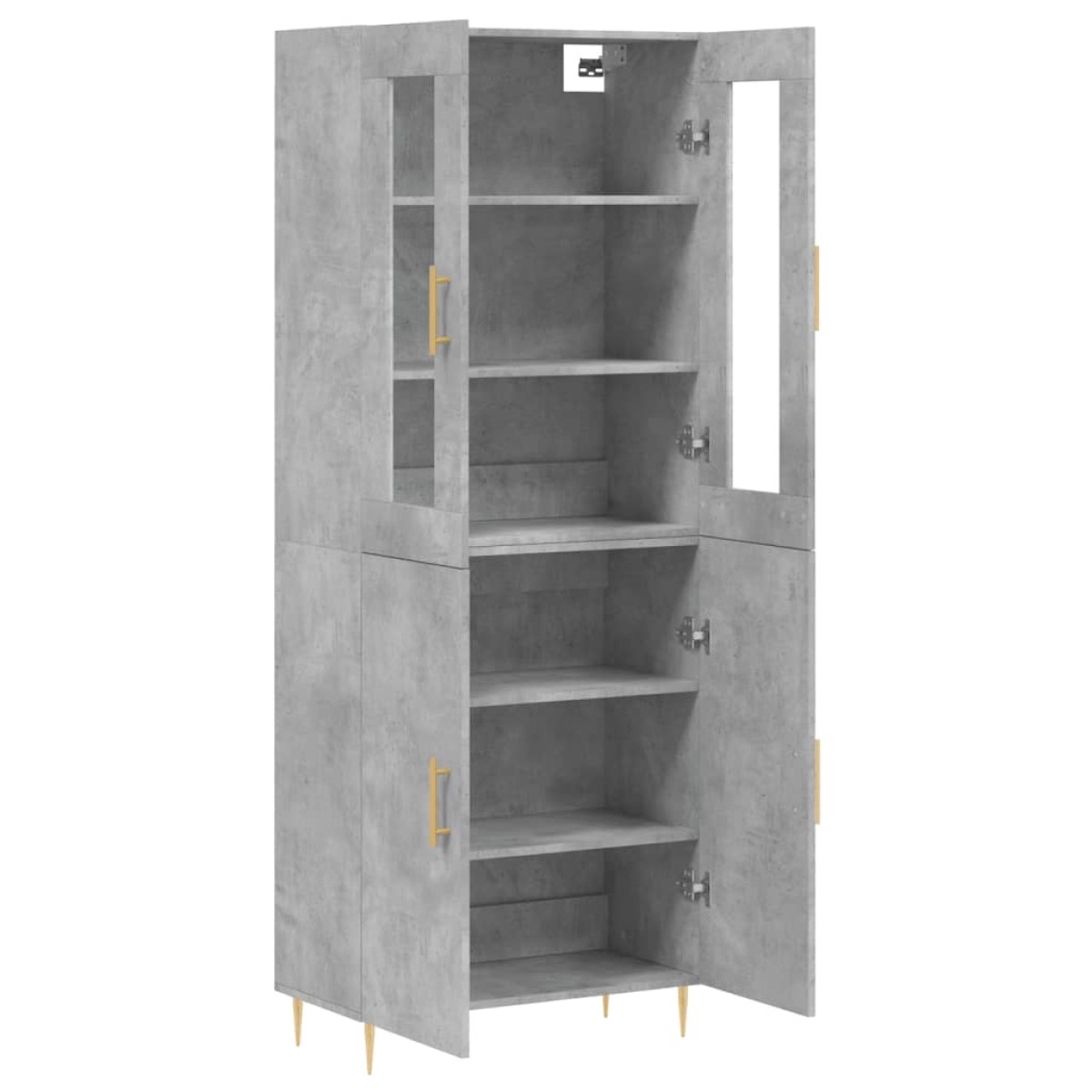 vidaXL Ντουλάπι Γκρι Σκυροδέματος 69,5x34x180 εκ. Επεξεργασμένο Ξύλο