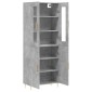 vidaXL Ντουλάπι Γκρι Σκυροδέματος 69,5x34x180 εκ. Επεξεργασμένο Ξύλο
