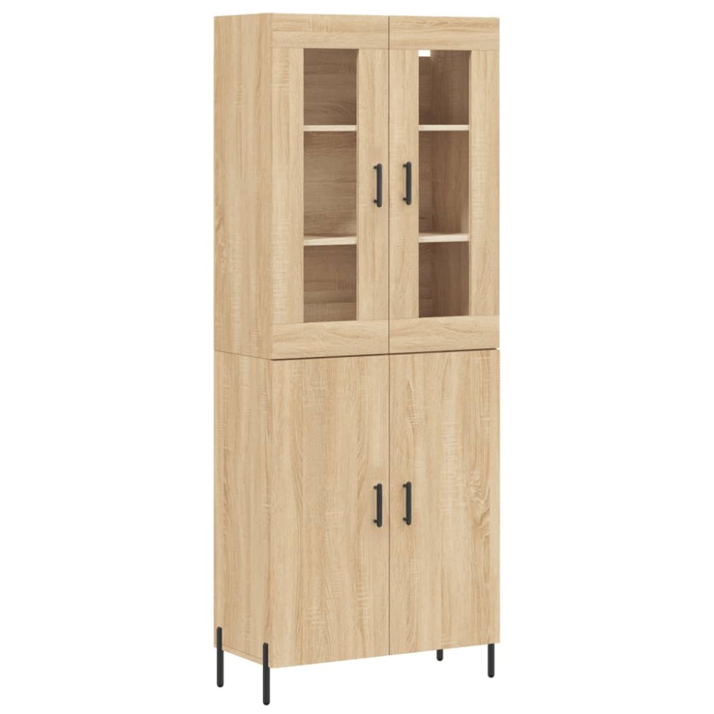 vidaXL Ντουλάπι Sonoma δρυς 69,5 x 34 x 180 εκ. από Επεξεργασμένο Ξύλο