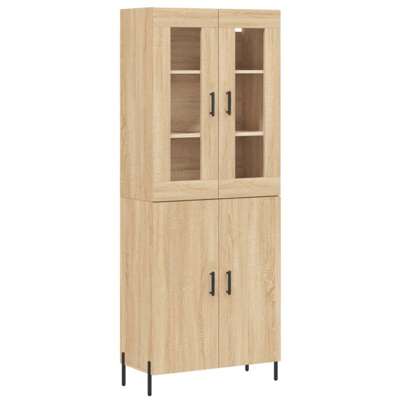 vidaXL Ντουλάπι Sonoma δρυς 69,5 x 34 x 180 εκ. από Επεξεργασμένο Ξύλο
