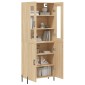 vidaXL Ντουλάπι Sonoma δρυς 69,5 x 34 x 180 εκ. από Επεξεργασμένο Ξύλο