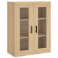 vidaXL Ντουλάπι Sonoma δρυς 69,5 x 34 x 180 εκ. από Επεξεργασμένο Ξύλο