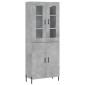 vidaXL Ντουλάπι Γκρι Σκυροδέματος 69,5x34x180 εκ. Επεξεργασμένο Ξύλο