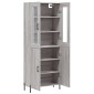 vidaXL Ντουλάπι Γκρι Sonoma 69,5 x 34 x 180 εκ. Επεξεργασμένο Ξύλο
