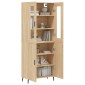vidaXL Ντουλάπι Sonoma δρυς 69,5 x 34 x 180 εκ. από Επεξεργασμένο Ξύλο