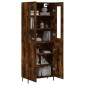 vidaXL Ντουλάπι Καπνιστή Δρυς 69,5x34x180 εκ. από Επεξεργασμένο Ξύλο