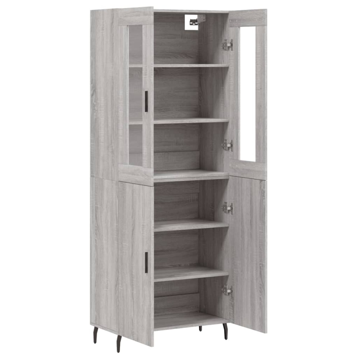 vidaXL Ντουλάπι Γκρι Sonoma 69,5 x 34 x 180 εκ. Επεξεργασμένο Ξύλο