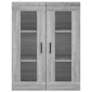 vidaXL Ντουλάπι Γκρι Sonoma 69,5 x 34 x 180 εκ. Επεξεργασμένο Ξύλο
