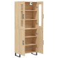 vidaXL Ντουλάπι Sonoma δρυς 69,5 x 34 x 180 εκ. από Επεξεργασμένο Ξύλο