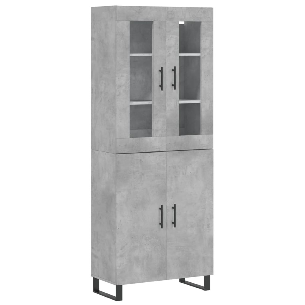 vidaXL Ντουλάπι Γκρι Σκυροδέματος 69,5x34x180 εκ. Επεξεργασμένο Ξύλο
