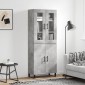 vidaXL Ντουλάπι Γκρι Σκυροδέματος 69,5x34x180 εκ. Επεξεργασμένο Ξύλο