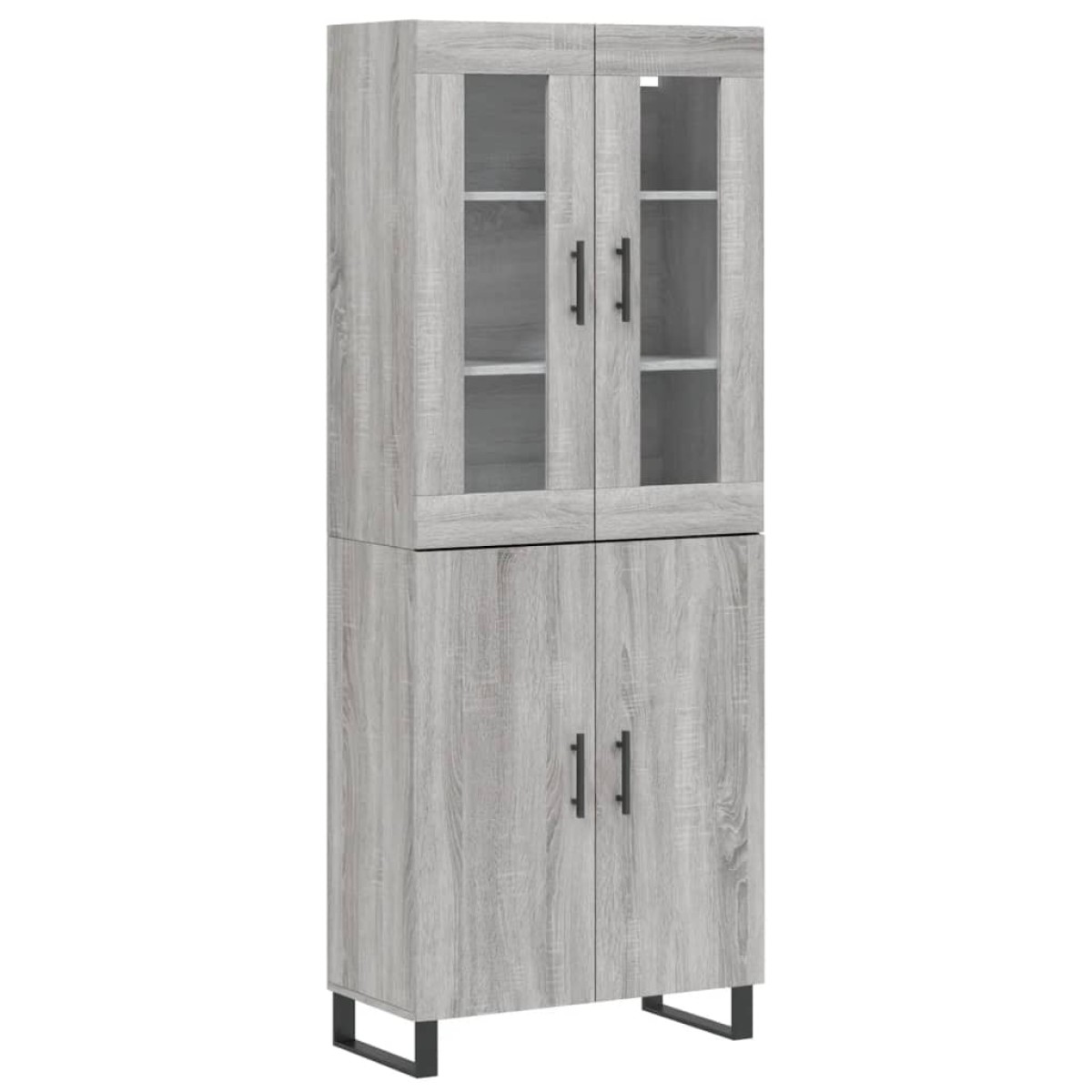 vidaXL Ντουλάπι Γκρι Sonoma 69,5 x 34 x 180 εκ. Επεξεργασμένο Ξύλο