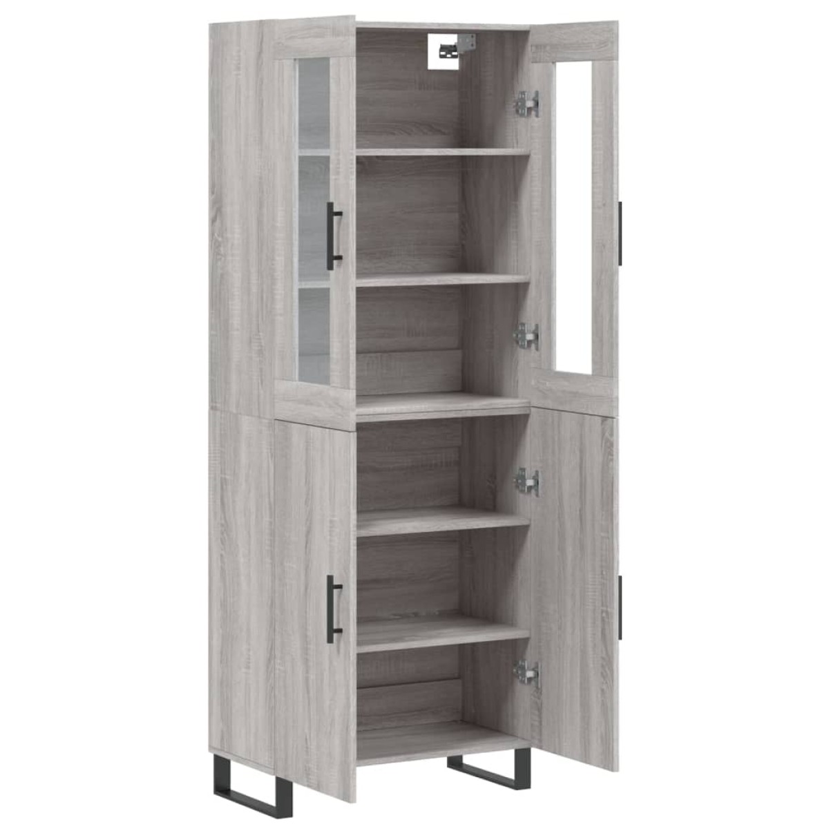 vidaXL Ντουλάπι Γκρι Sonoma 69,5 x 34 x 180 εκ. Επεξεργασμένο Ξύλο