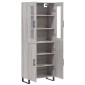 vidaXL Ντουλάπι Γκρι Sonoma 69,5 x 34 x 180 εκ. Επεξεργασμένο Ξύλο