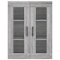 vidaXL Ντουλάπι Γκρι Sonoma 69,5 x 34 x 180 εκ. Επεξεργασμένο Ξύλο