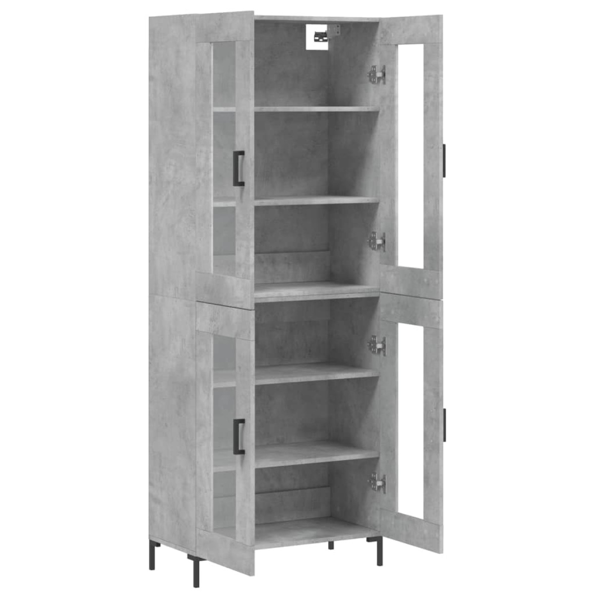 vidaXL Ντουλάπι Γκρι Σκυροδέματος 69,5x34x180 εκ. Επεξεργασμένο Ξύλο