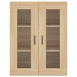 vidaXL Ντουλάπι Sonoma δρυς 69,5 x 34 x 180 εκ. από Επεξεργασμένο Ξύλο