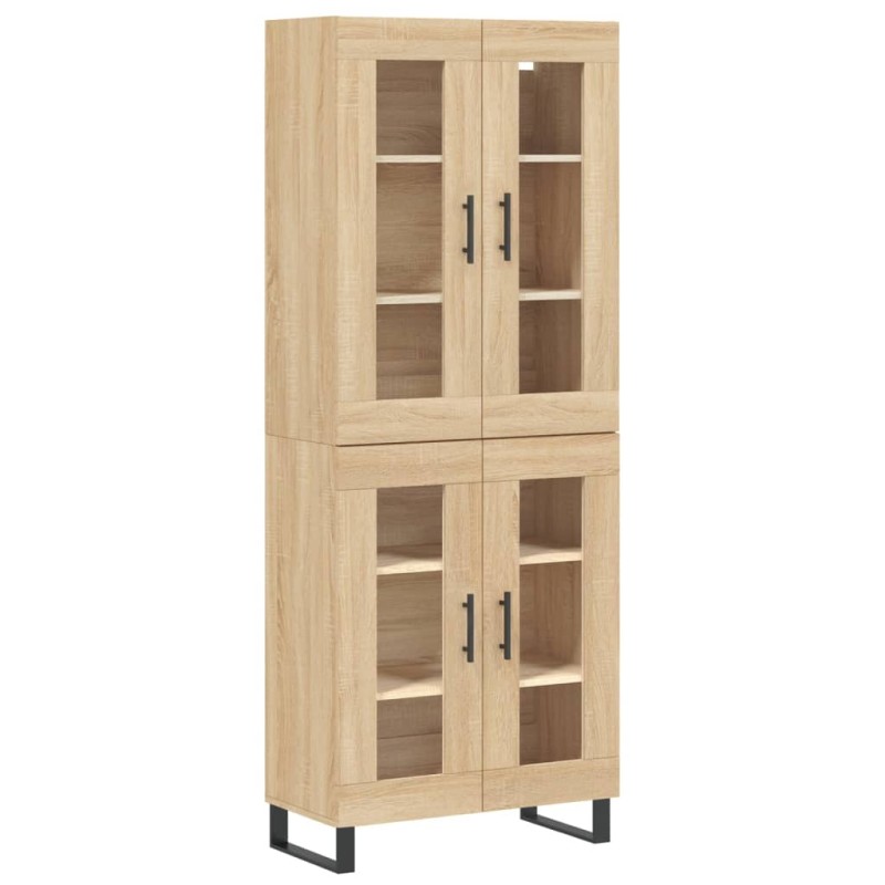 vidaXL Ντουλάπι Sonoma δρυς 69,5 x 34 x 180 εκ. από Επεξεργασμένο Ξύλο