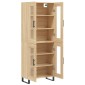 vidaXL Ντουλάπι Sonoma δρυς 69,5 x 34 x 180 εκ. από Επεξεργασμένο Ξύλο