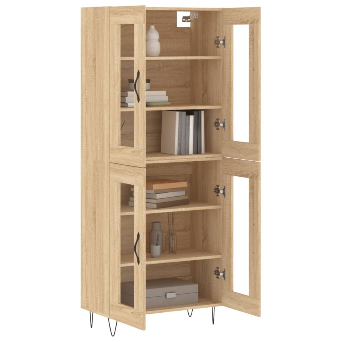 vidaXL Ντουλάπι Sonoma δρυς 69,5 x 34 x 180 εκ. από Επεξεργασμένο Ξύλο