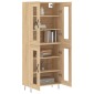 vidaXL Ντουλάπι Sonoma δρυς 69,5 x 34 x 180 εκ. από Επεξεργασμένο Ξύλο