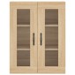 vidaXL Ντουλάπι Sonoma δρυς 69,5 x 34 x 180 εκ. από Επεξεργασμένο Ξύλο