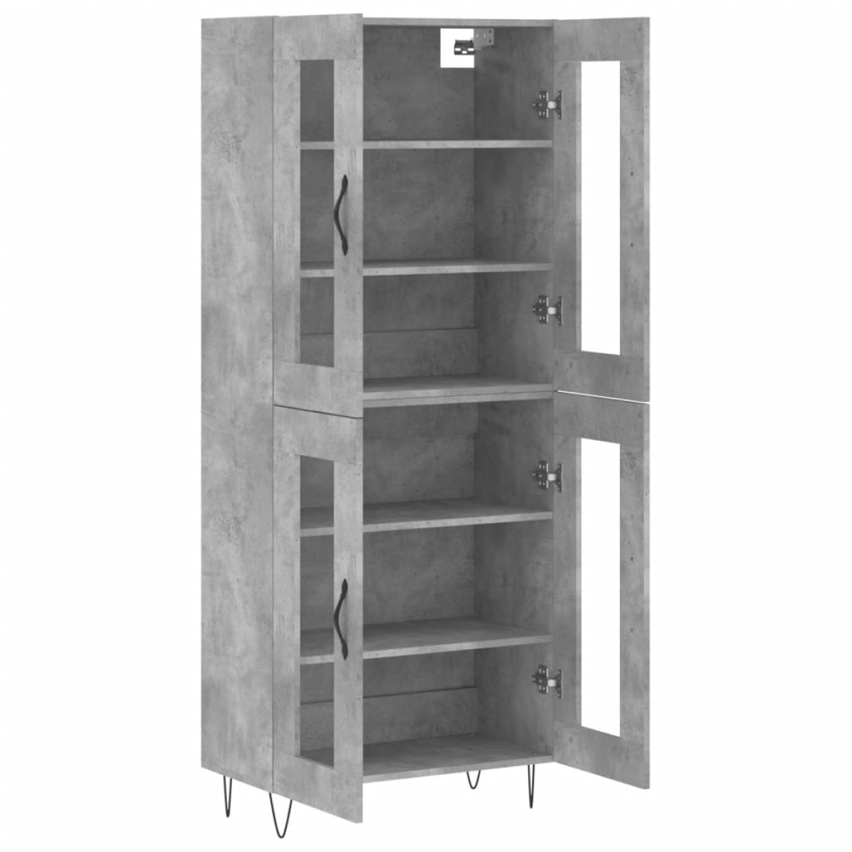 vidaXL Ντουλάπι Γκρι Σκυροδέματος 69,5x34x180 εκ. Επεξεργασμένο Ξύλο